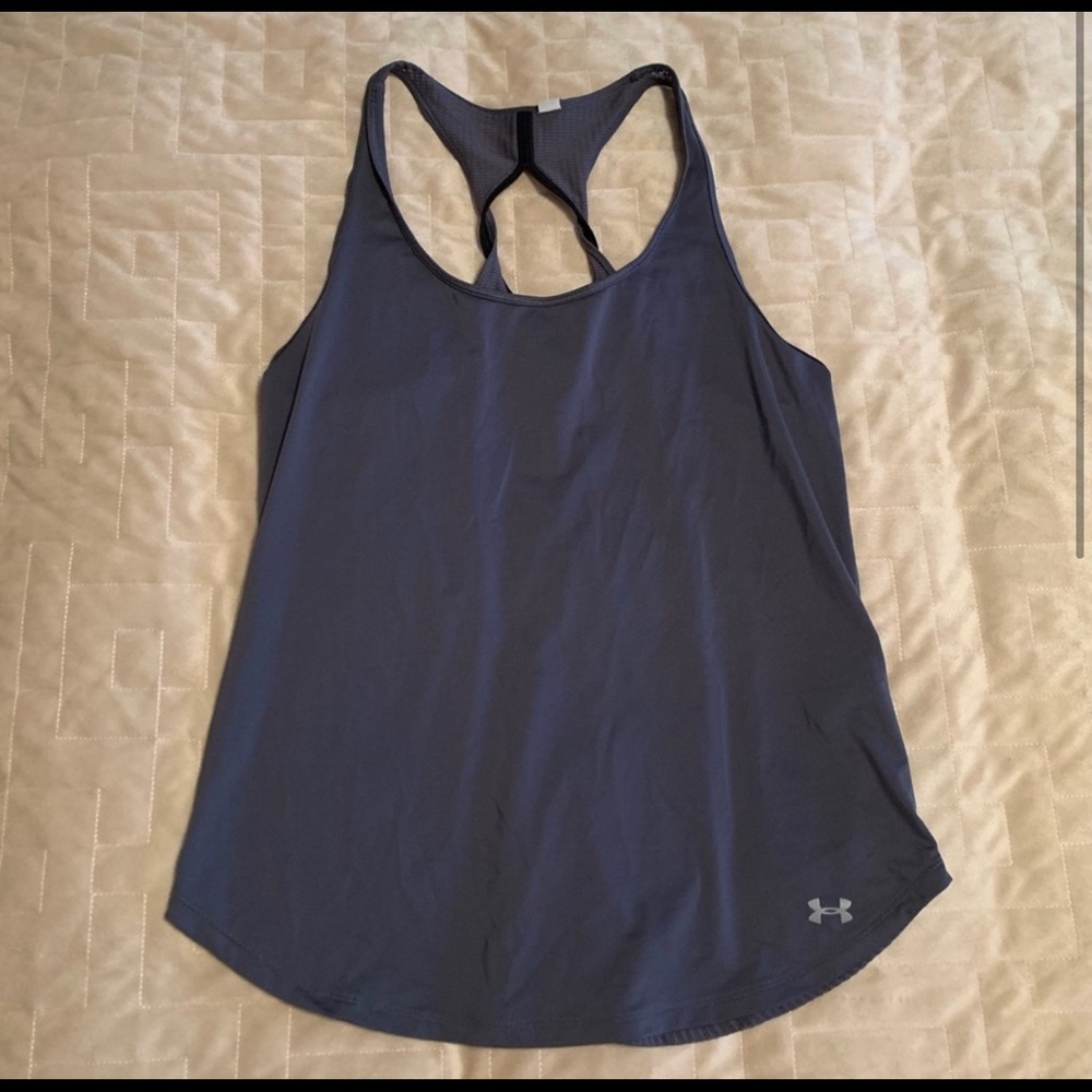Under Armor Twisted Back Grey Tank